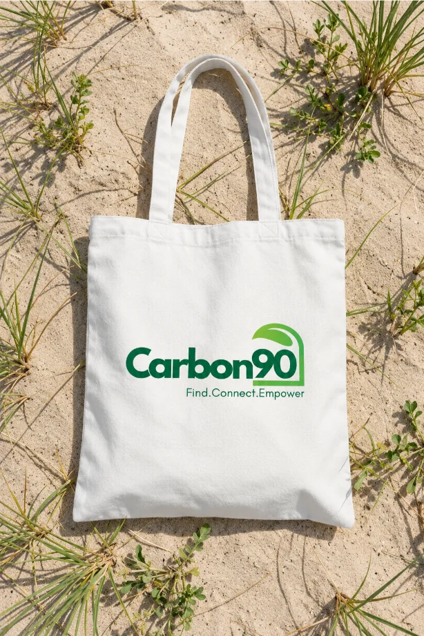 Carbon90 Tote bag mockup