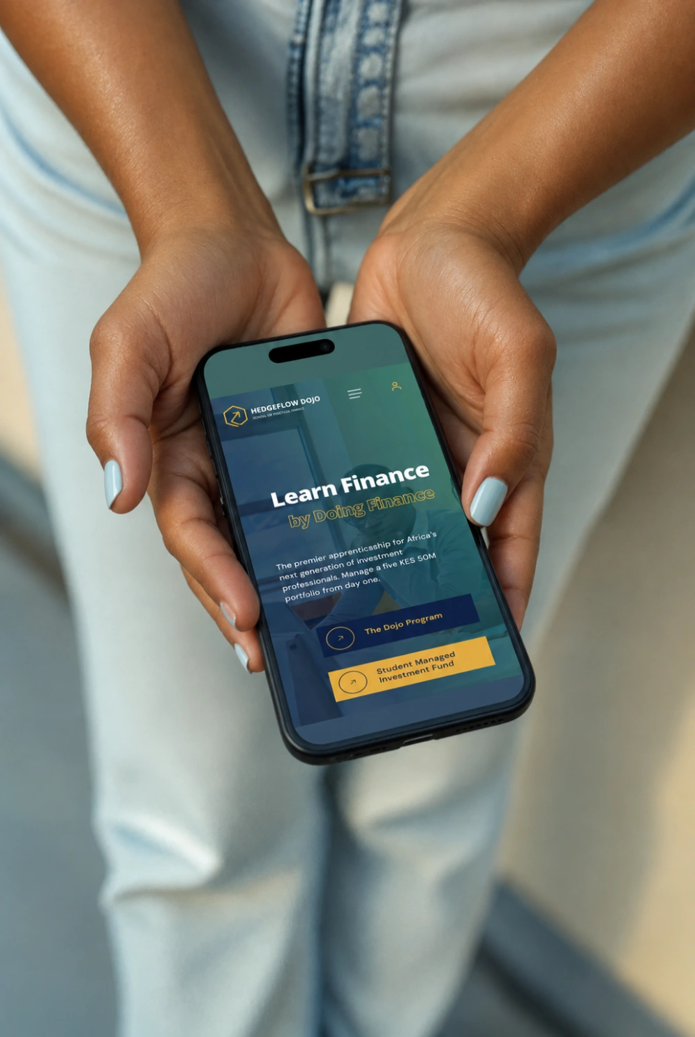 Hedgeflow Dojo mobile website mockup