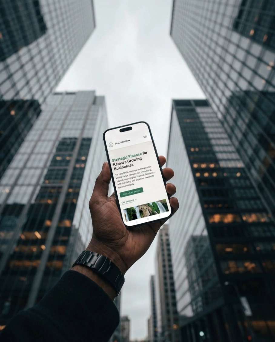 Seal Advisory website mobile mockup