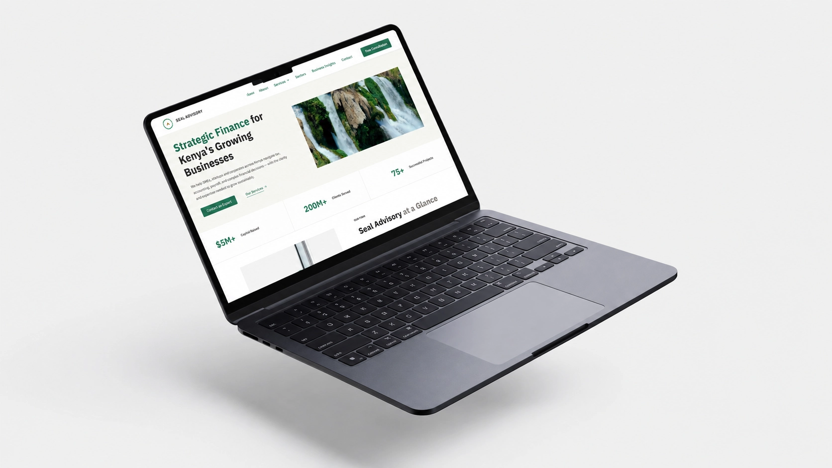 Seal Advisory website mockup