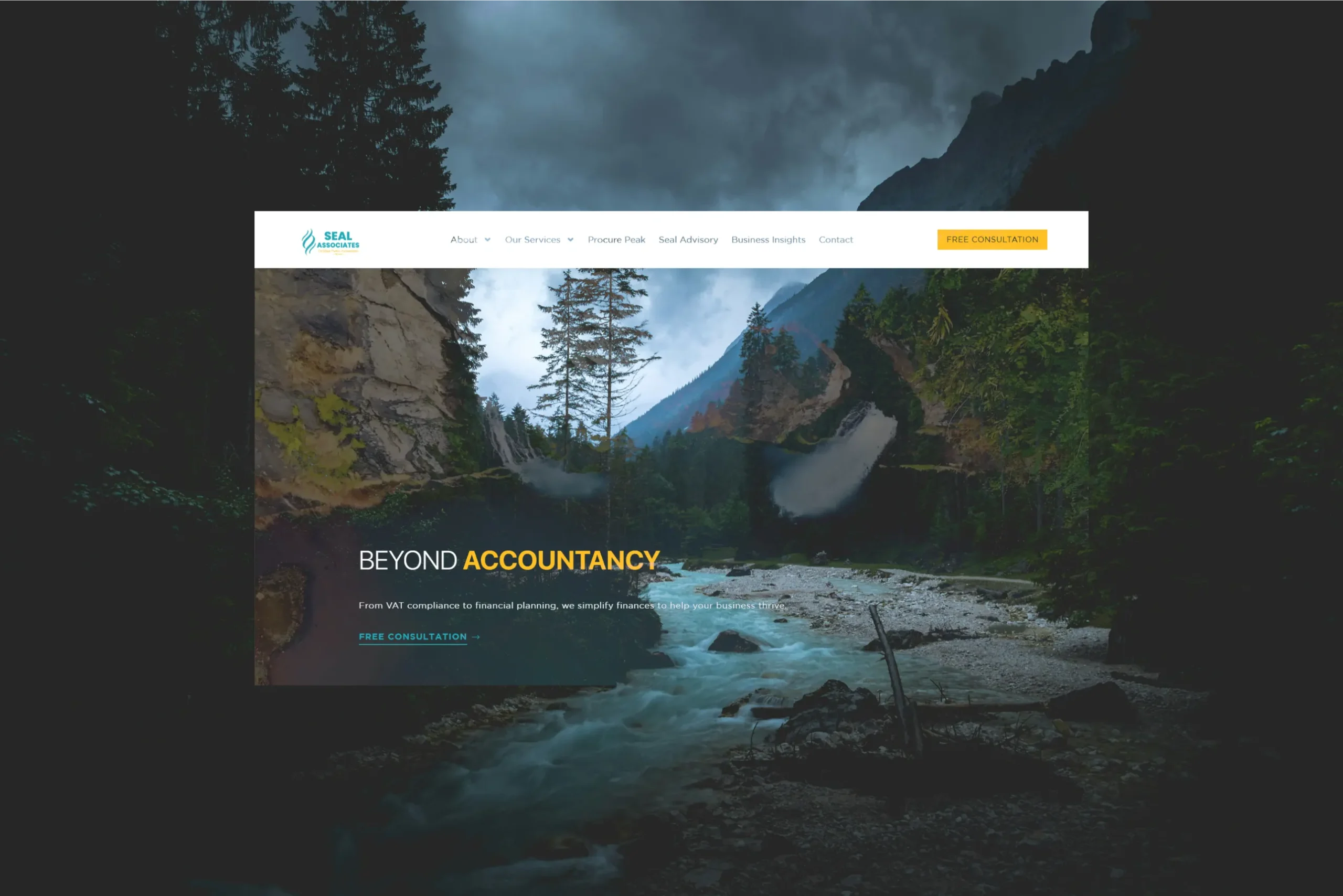 Seal Associates website mockup