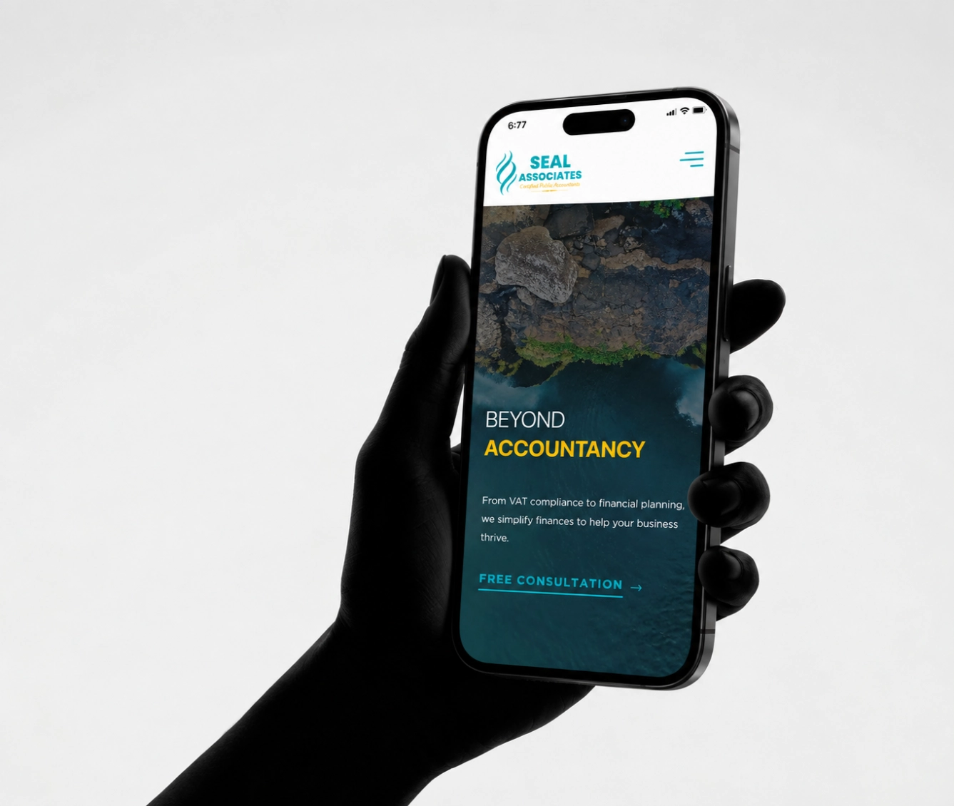 Seal Associates website mobile mockup