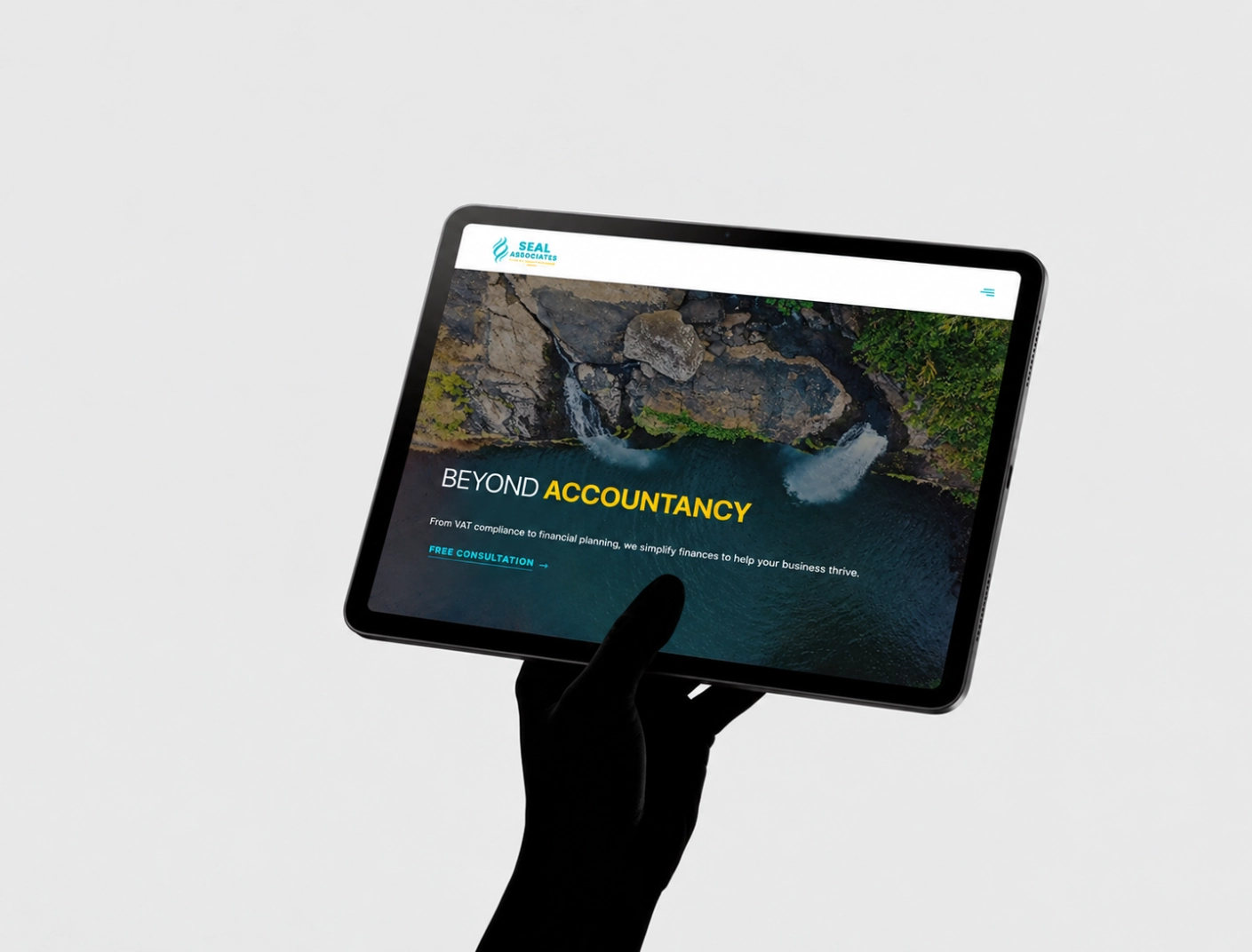 Seal Associates website tablet mockup